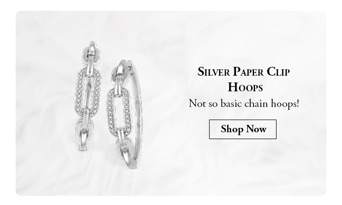 Sliver Paper Clip Hoops