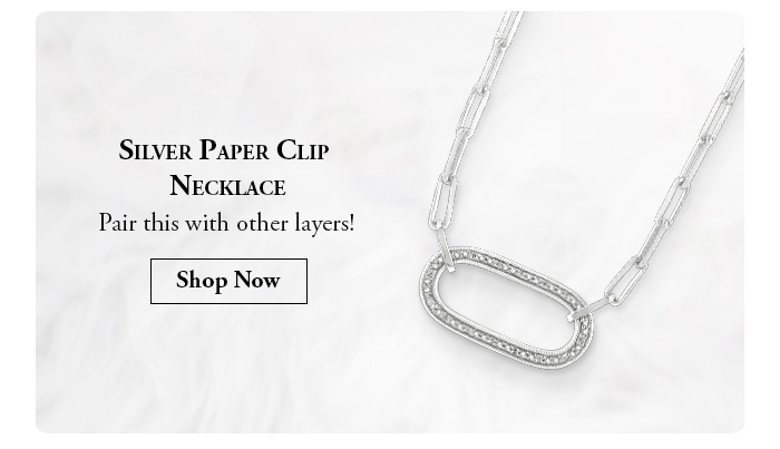 Sliver Paper Clip Necklace