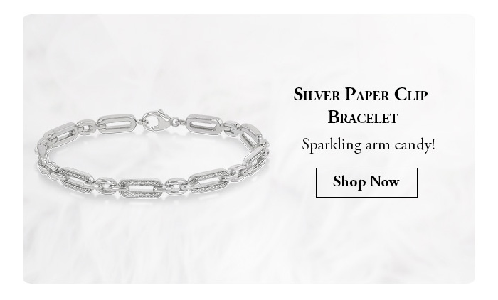 Sliver Paper Clip Bracelet