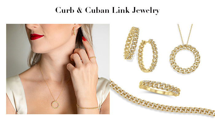 Curb & Cuban Link Jewelry